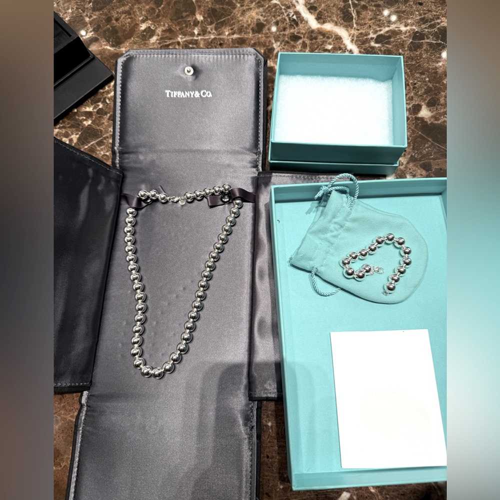 Tiffany & Co. Hardware Collection 
Ball Necklace 
Ball Bracelet
Never been used
